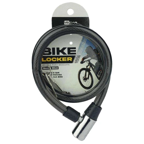Cadeado de bicicleta com 2 chaves 15mmx80cm Cadeado de bicicleta com 2 chaves 15mmx80cm