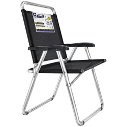 Cadeira de praia alta robust em alumínio 150kg Bel