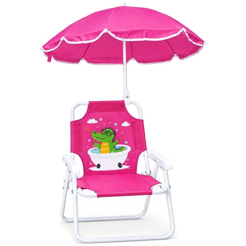 Cadeira de praia infantil metal com guarda-sol sortido Cadeira de praia infantil metal com guarda-sol sortido