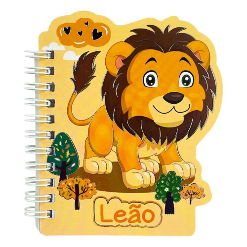 Caderneta com Cartão bichinhos 60 folhas