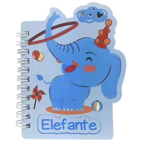 Caderneta com Cartão bichinhos 60 folhas