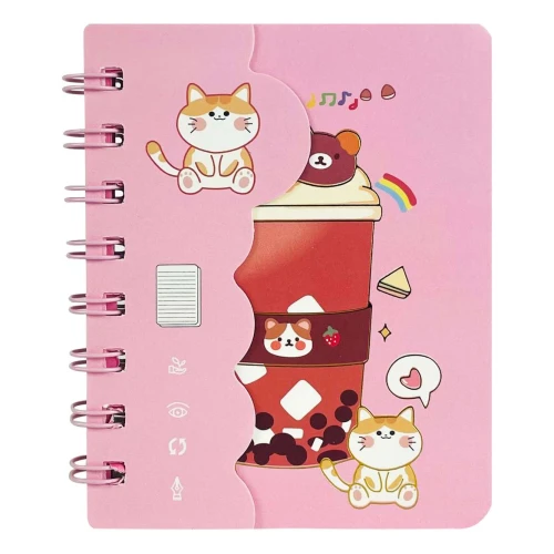 Caderneta com Cartao bichinhos 73 folhas