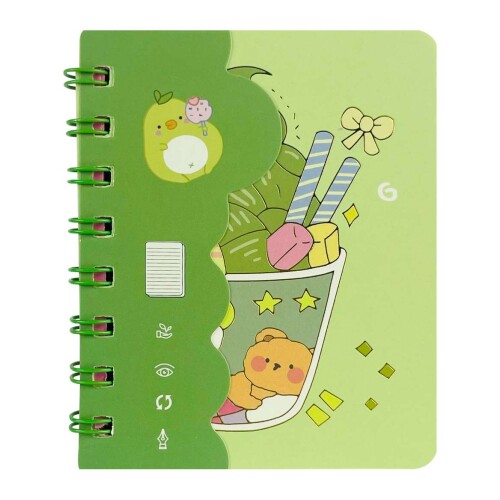 Caderneta com Cartao bichinhos 73 folhas