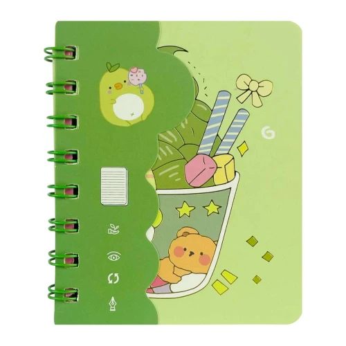 Caderneta com Cartao bichinhos 73 folhas