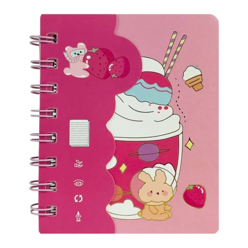 Caderneta com Cartao bichinhos 73 folhas