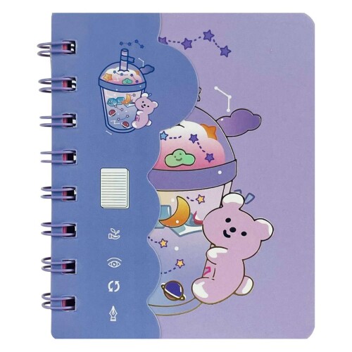 Caderneta com Cartao bichinhos 73 folhas