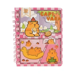Caderneta capa cartão 8,3x11cm 70fls capivara