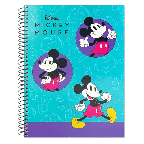 Caderno capa dura 01x1 80 folhas Mickey Mouse Culturama