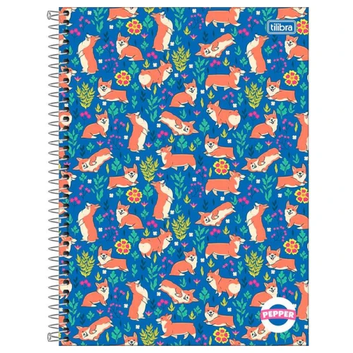 Caderno capa dura 01x1 80 folhas Pepper feminino Tilibra