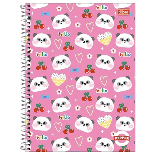 Caderno capa dura 01x1 80 folhas Pepper feminino Tilibra