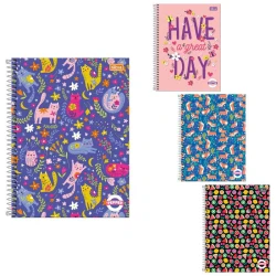 Caderno capa dura 01x1 80 folhas Pepper feminino Tilibra