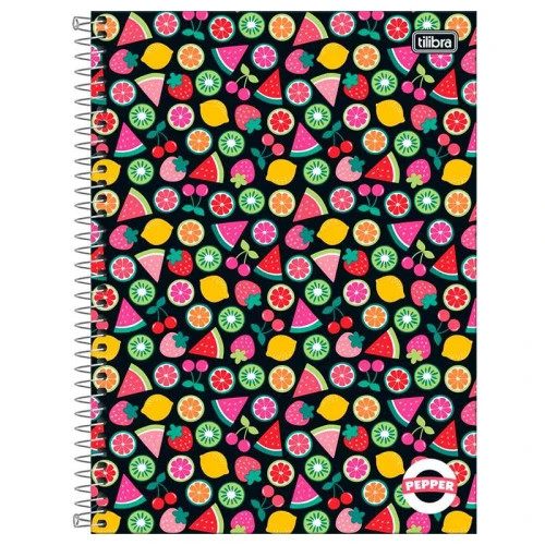 Caderno capa dura 01x1 80 folhas Pepper feminino Tilibra