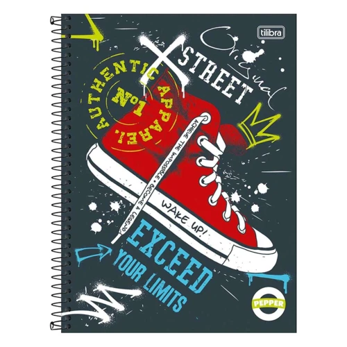 Caderno capa dura 01x1 80 folhas Pepper masculino Tilibra Caderno capa dura 01x1 80 folhas Pepper masculino Tilibra