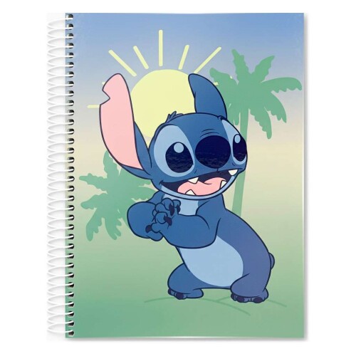 Caderno capa dura 01x1 80 folhas Stitch Culturama