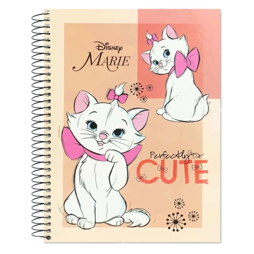 Caderno capa dura 01x1 80 folhas feminino Marie Cute Culturama