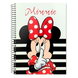 Caderno capa dura 01x1 80 folhas feminino Minnie Culturama