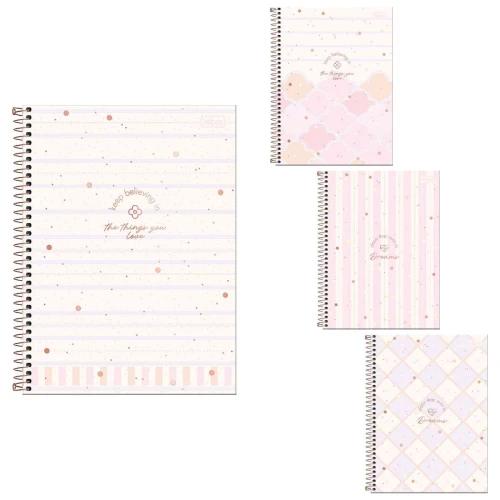 Caderno capa dura 01x1 80 folhas feminino Soho Tilibra