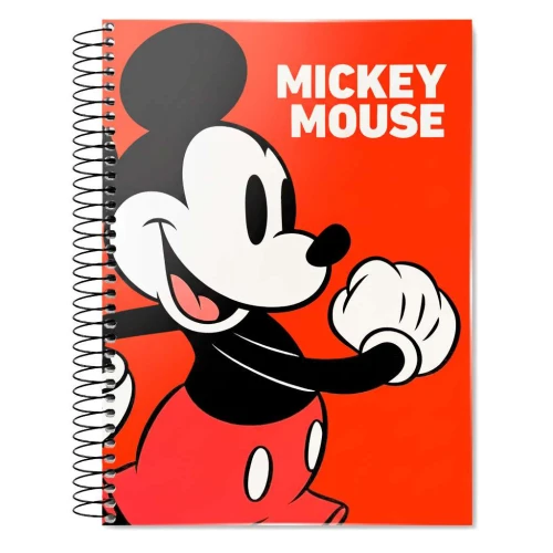 Caderno capa dura 10x1 160 folhas Mickey Mouse Culturama