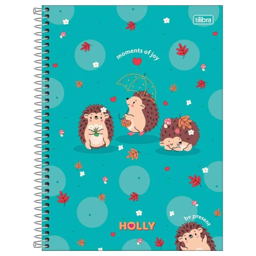 Caderno capa dura 01x1 80 folhas feminino Holly Tilibra