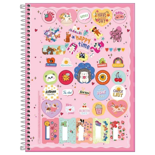 Caderno capa dura 01x1 80 folhas feminino Holly Tilibra