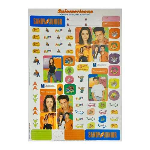Caderno capa dura 12x1 ou 15x1 Sandy e Junior