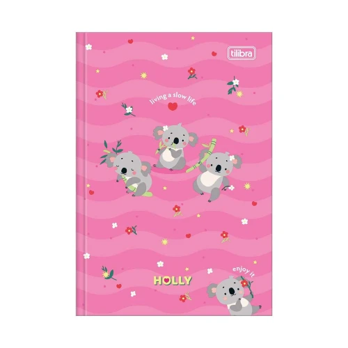 Caderno capa dura brochura pequeno 80 folhas Holly Tilibra