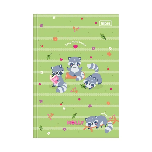 Caderno capa dura brochura pequeno 80 folhas Holly Tilibra