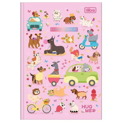 Caderno capa dura brochurão 80 folhas Hug Me Tilibra
