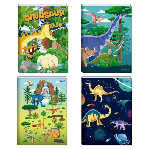 Caderno capa dura brochurão 80 folhas dinossauros Caderno capa dura brochurão 80 folhas dinossauros