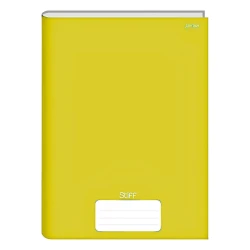 Caderno capa dura brochurão 80 folhas liso amarela