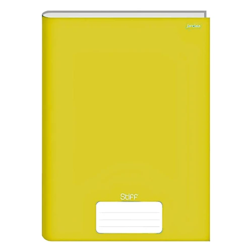Caderno capa dura brochurão 80 folhas liso amarela
