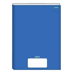 Caderno capa dura brochurão 80 folhas liso azul