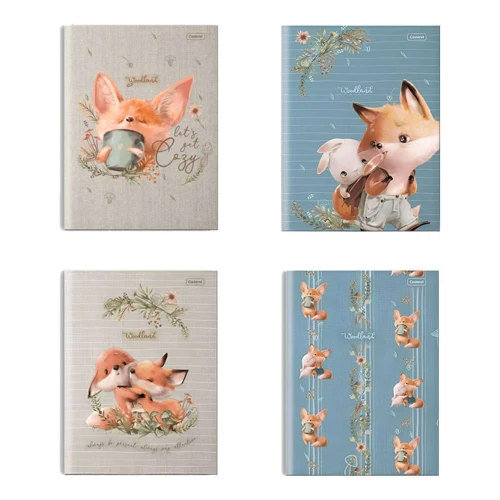 Caderno capa dura brochurão 80 folhas woodland