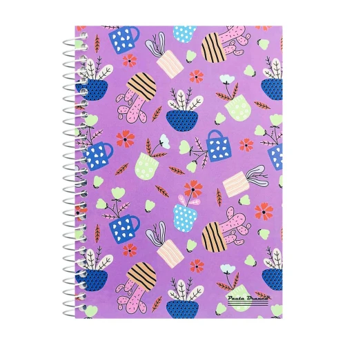 Caderno capa dura espiral pequeno 96 folhas Uau feminino Pauta Branca Caderno capa dura espiral pequeno 96 folhas Uau feminino Pauta Branca