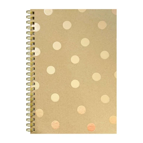 Caderno capa kraft 80 folhas decorado + caneta 142x208mm Interponte