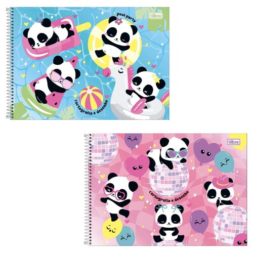 Caderno de desenho grande capa dura 80 folhas Lovely Friend Tilibra
