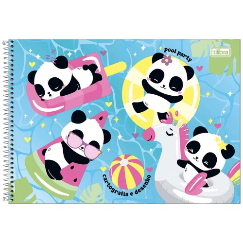Caderno de desenho grande capa dura 80 folhas Lovely Friend Tilibra