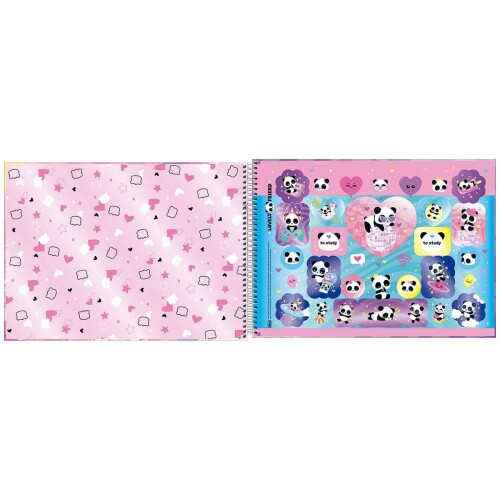 Caderno de desenho grande capa dura 80 folhas Lovely Friend Tilibra