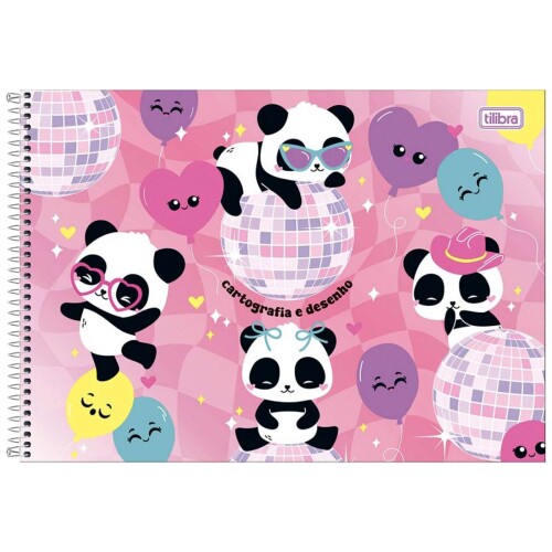 Caderno de desenho grande capa dura 80 folhas Lovely Friend Tilibra