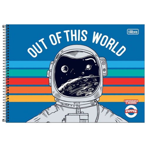Caderno de desenho grande capa dura 80 folhas Pepper masculino Tilibra
