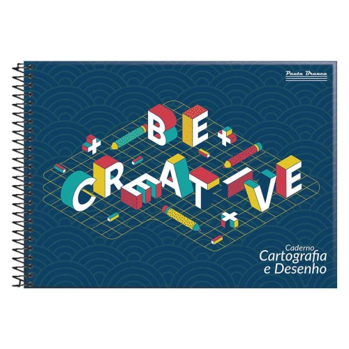Caderno de desenho grande capa mole 48 folhas sortidos
