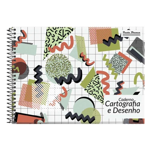 Caderno de desenho grande capa mole 48 folhas sortidos