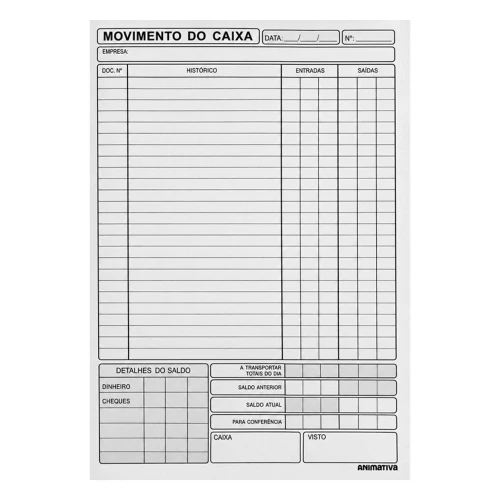 Caderno movimento caixa pequeno capa mole com 100 folhas Animativa
