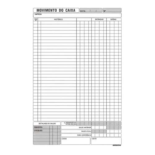 Caderno movimento do caixa grande capa mole com 100 folhas Animativa