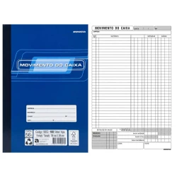 Caderno movimento do caixa grande capa mole com 100 folhas Animativa