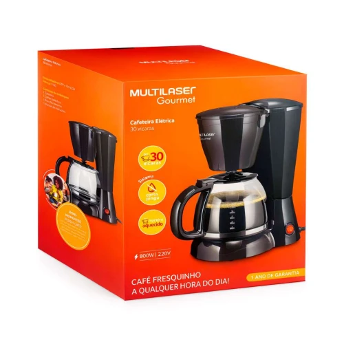 Cafeteira gourmet para 30 xícaras 800w 220v Multilaser