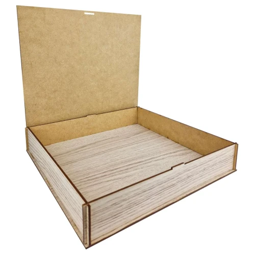 Caixa MDF quadrada G 5X30X30cm sortida