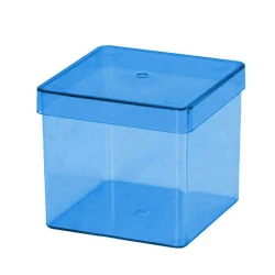 Caixa acrílica 05x05cm azul cristal