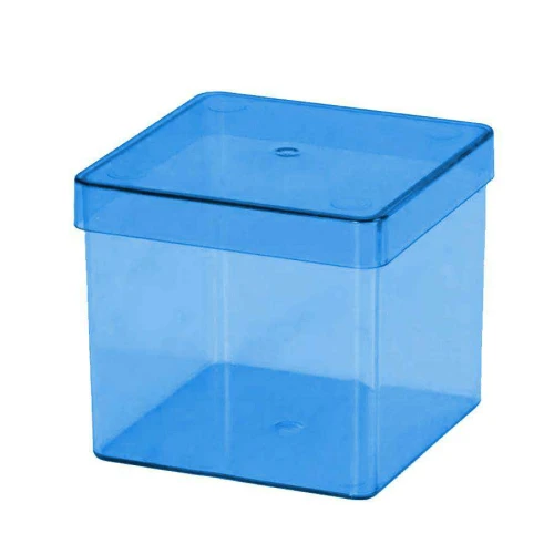 Caixa acrílica 05x05cm azul cristal