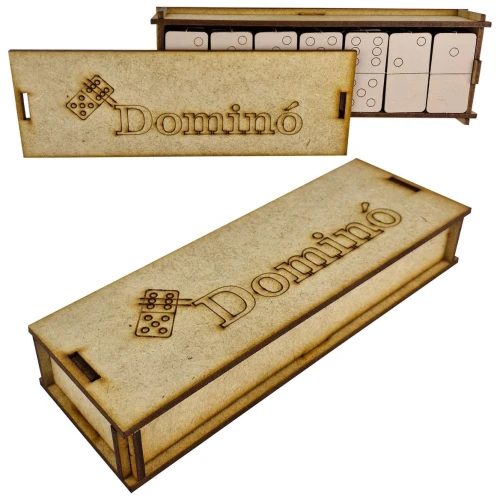 Caixa com dominó MDF decorada